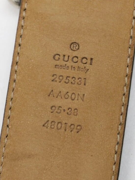 GUCCI Microguccissima Embossed Teal Leather Belt Size 95-38 main image 13